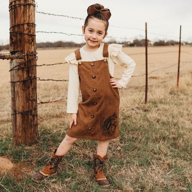 Horseshoe Overall Dress, Size 0M-5T (Pack of 6) Horseshoe Overall Dress, Size 0M-5T (Pack of 6)