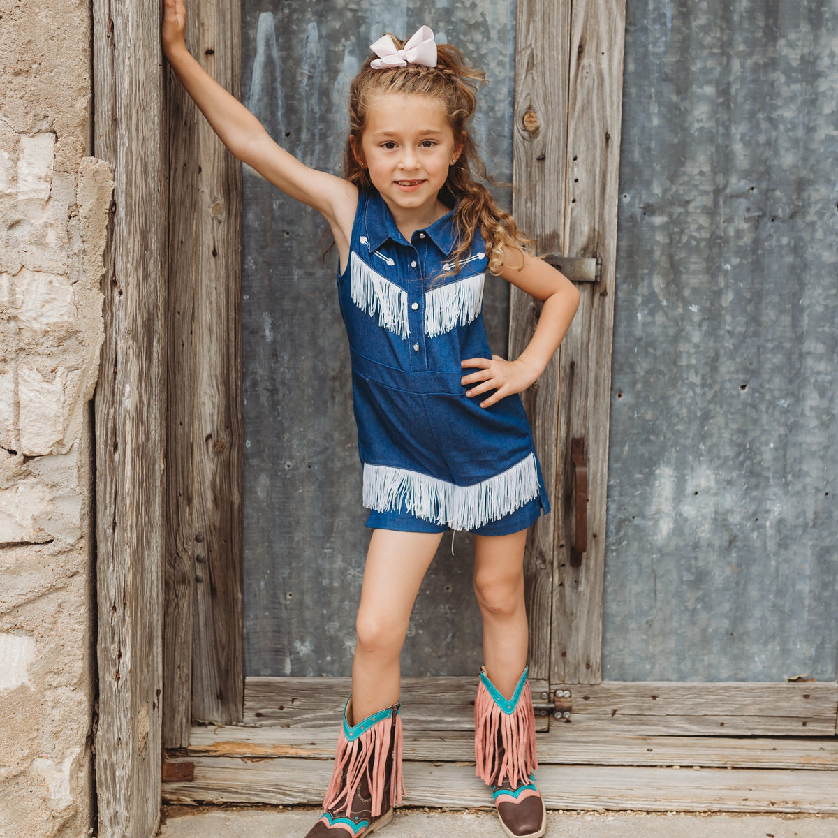 Denim Vintager Romper Size 6-7 (Sold in pack of 2)
