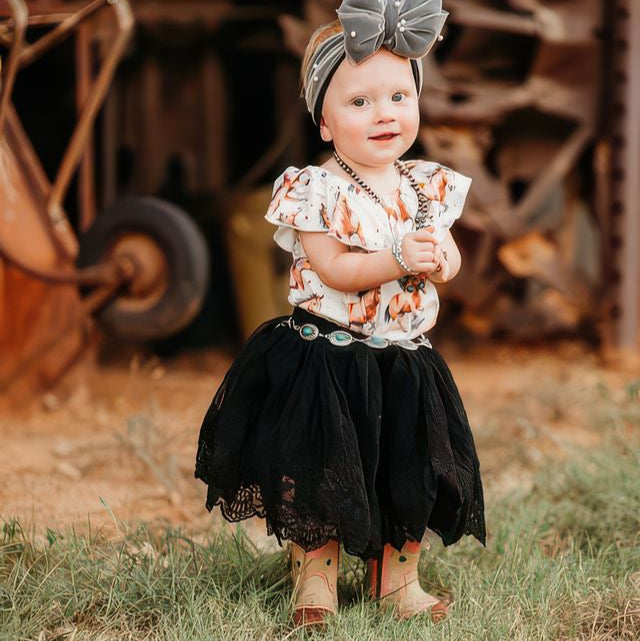 Black Chiffon Skirt, 0M-5T (Sold pack of 6)