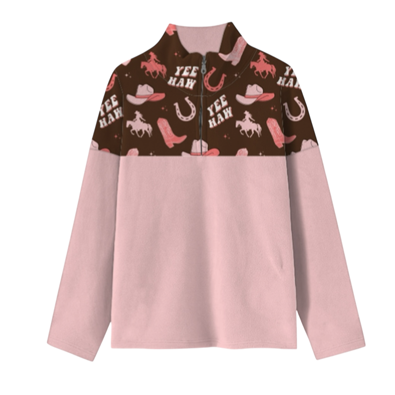 Yeehaw Cowgirl Fleece Zip Up, Size 0M-5T (Pack of 6)