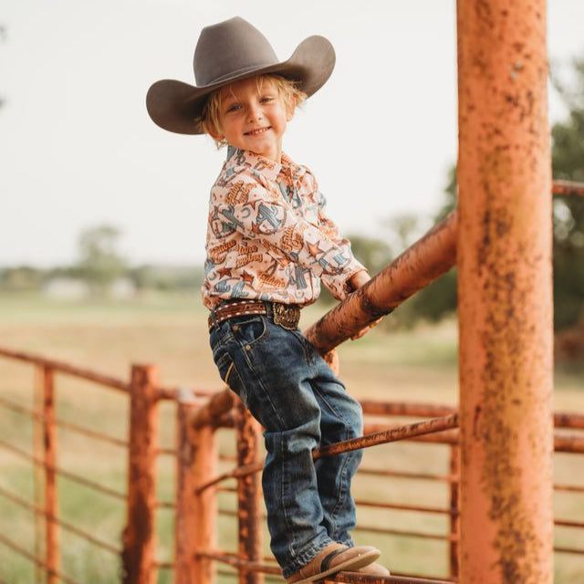 Future Cowboy LS Pearl Snap Shirt, Size 2T-5T (Sold pack of 8)