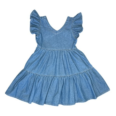 Denim Ruffle Sleeve Dress, 6-7 (Sold packs of 2) – Shea Baby Wholesale
