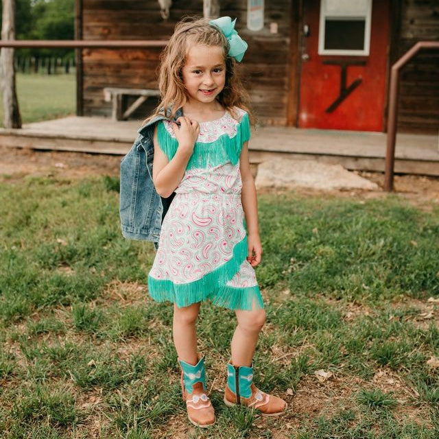 Paisley Fringe Fringe Skirt Size 6-7 (Sold pack of 2)