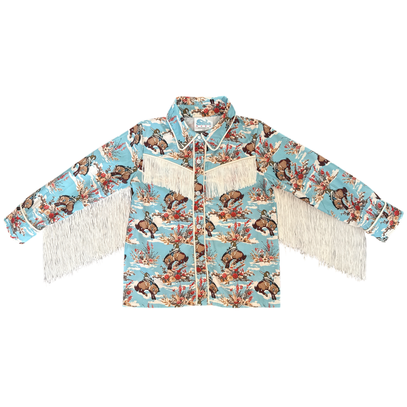 YOUTH Bucking Bloom LS Pearl Snap Shirt, 8-14 (Sold pack of 8)