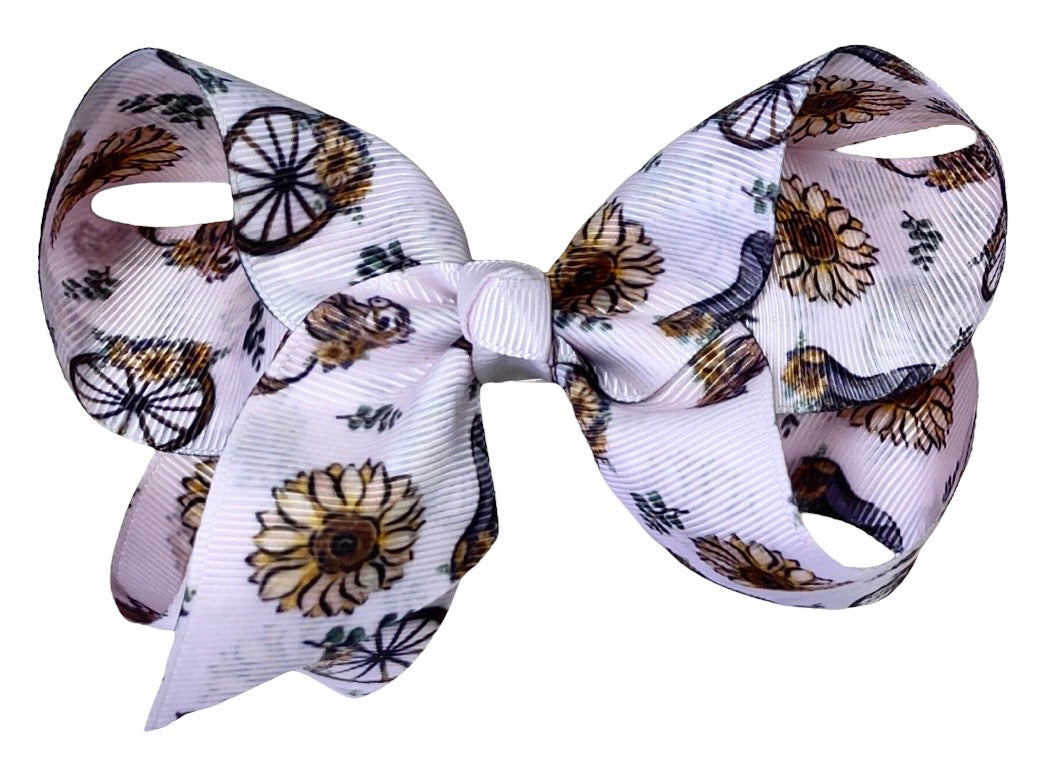 Sunflower Bow (Sold pack of 6)