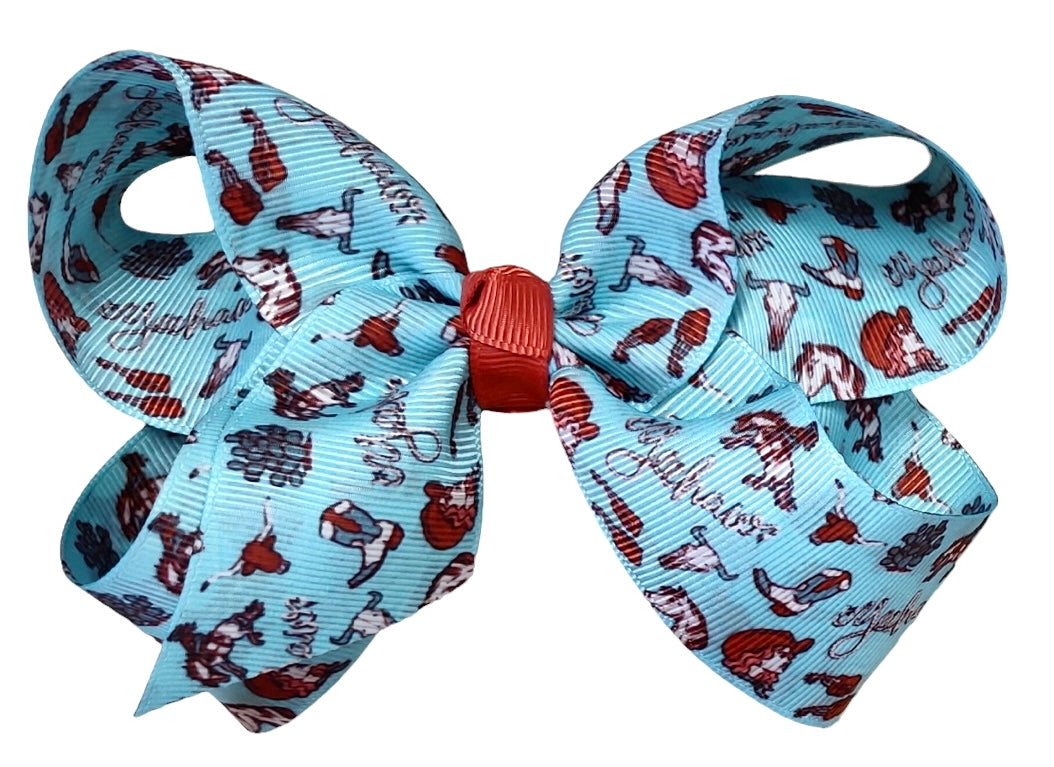 Turq Yeehaw Bow ( Sold pack of 6)