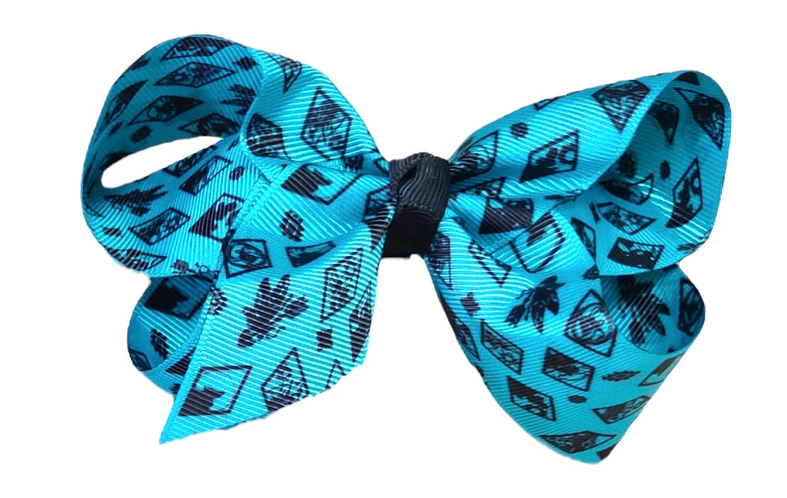 Turq Diamond Bow (Sold pack of 6)