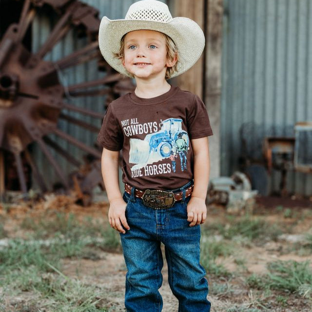 Not All Cowboy's Ride Horses Shirt, Size 2T-5T (Sold pack of 8)