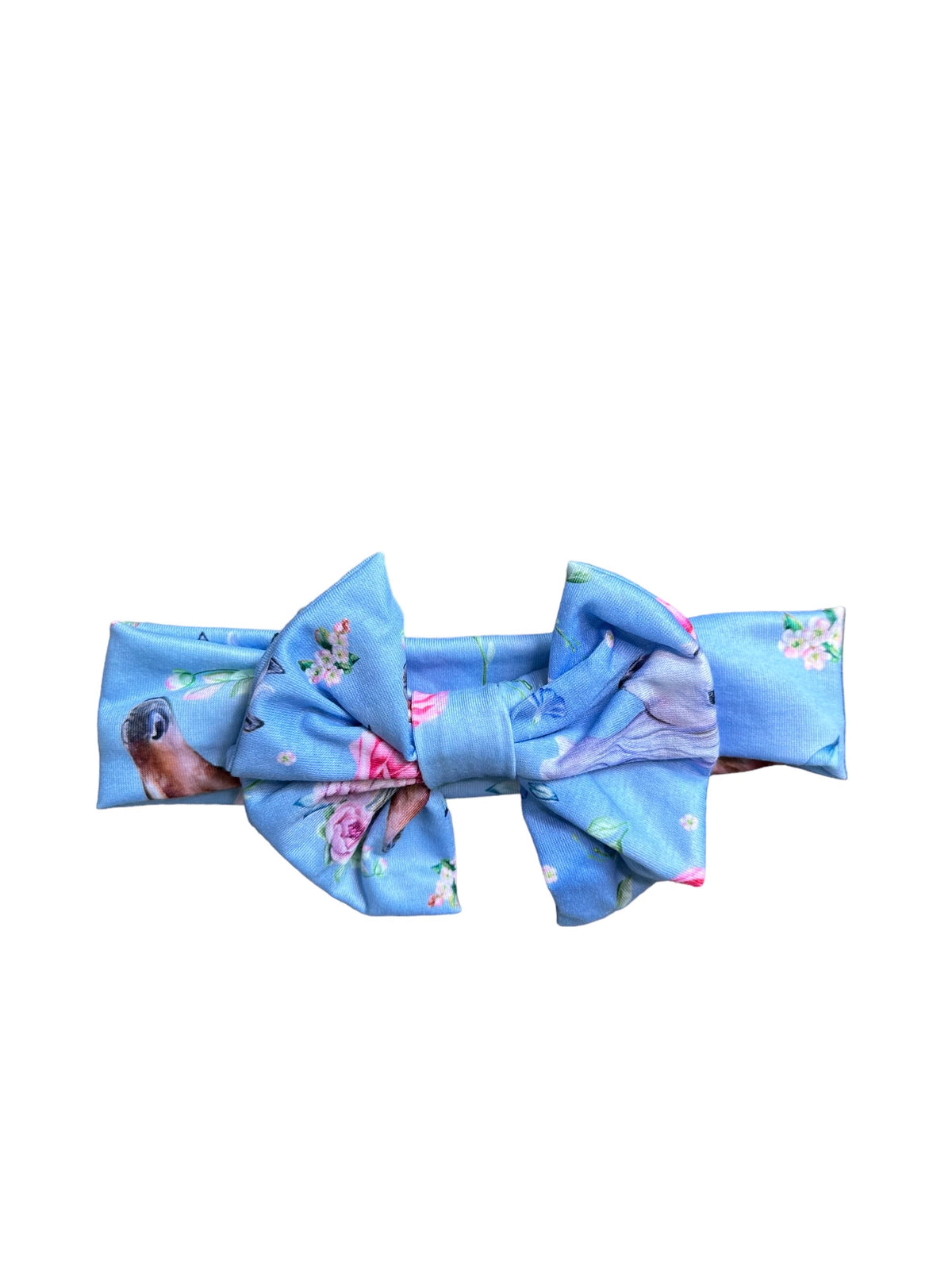Blue Floral Headband (Sold pack of 2)