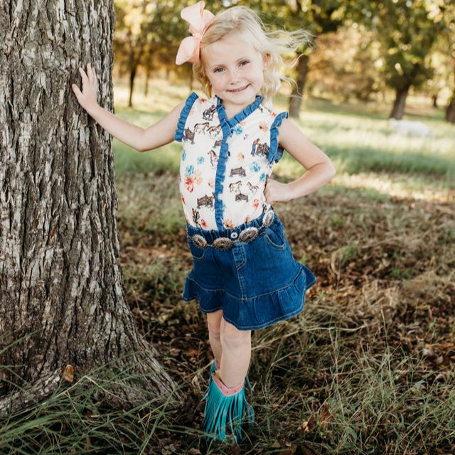 Ranch Hand Denim Shirt, Size 3T-5T (Sold pack of 6)