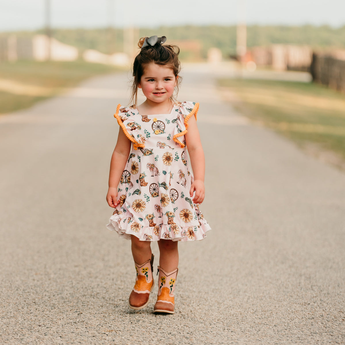 Sunflower Dress, 0-5T (Sold pack of 7)