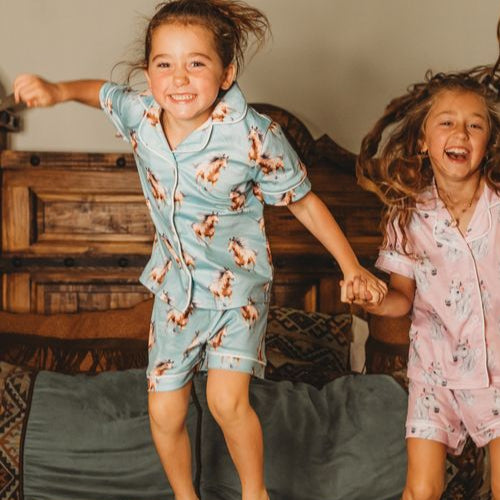 Running Horse Girls PJs, Size 6-12-5T (Sold pack of 6)