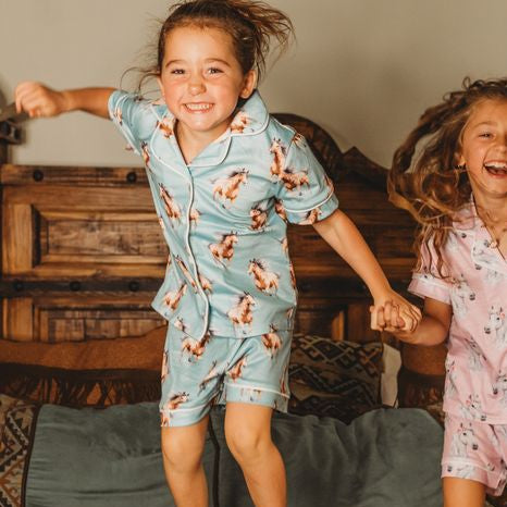 Running Horse Girls PJs, Size 6-7T (Sold pack of 2)