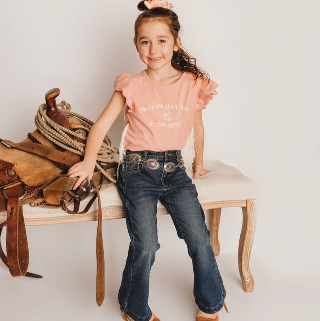 Literally Just A Cowgirl SS Fringe Shirt, Size 3T-5T (Pack of 6)