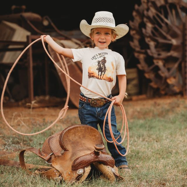 Life's Better On A Horse Shirt, Size 2T-5T (Sold pack of 8)