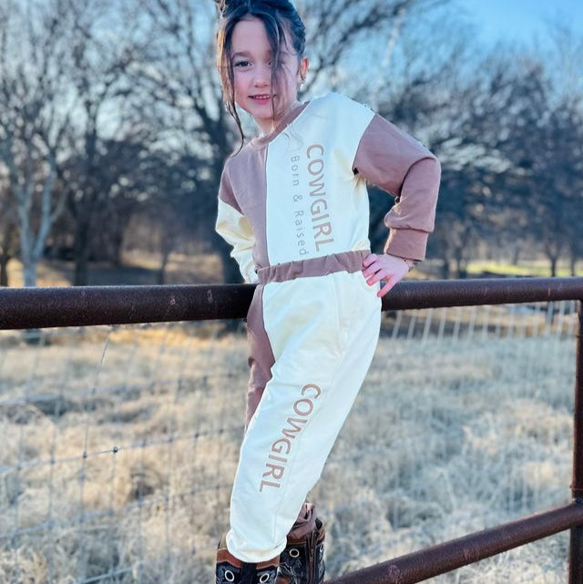 Cowgirl Born & Raised Sweats Set, Size 6-7 (Sold pack of 2)