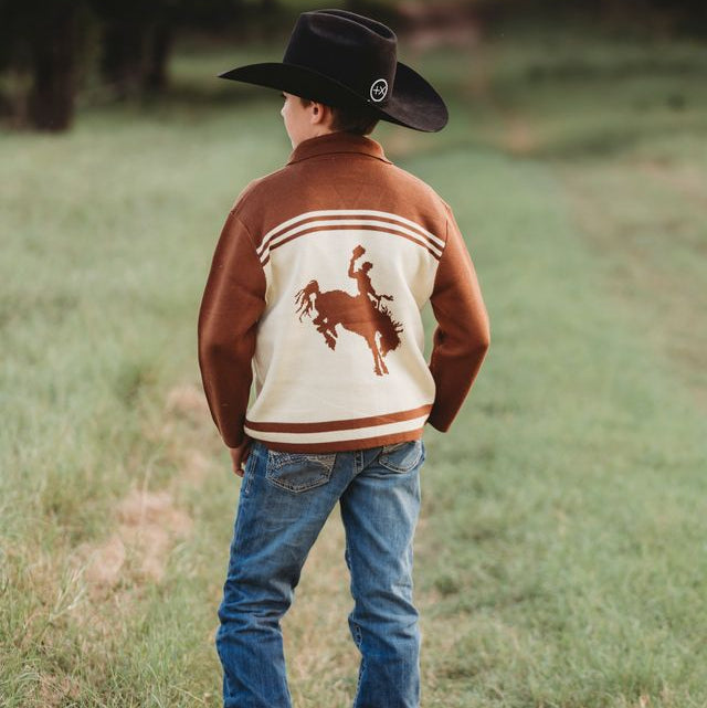 YOUTH Bucking Horse Sweater, Size 8-12 ( Sold pack of 3)