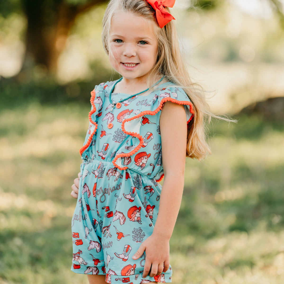 Yeehaw Shorts Romper, 2T-5T (Sold pack of 8)