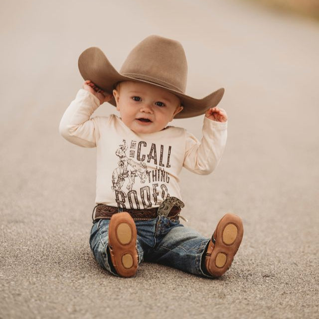 And They Call The Thing Rodeo LS Graphic Tee Onesie, 0-18M (Sold pack of 6)