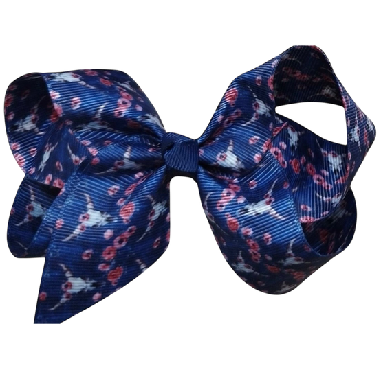 Midnight Floral Bow (Sold pack of 6)