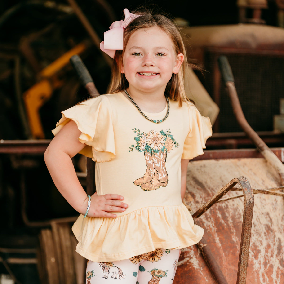Yellow Sunflower Set Size 6-7 (Sold pack of 2)