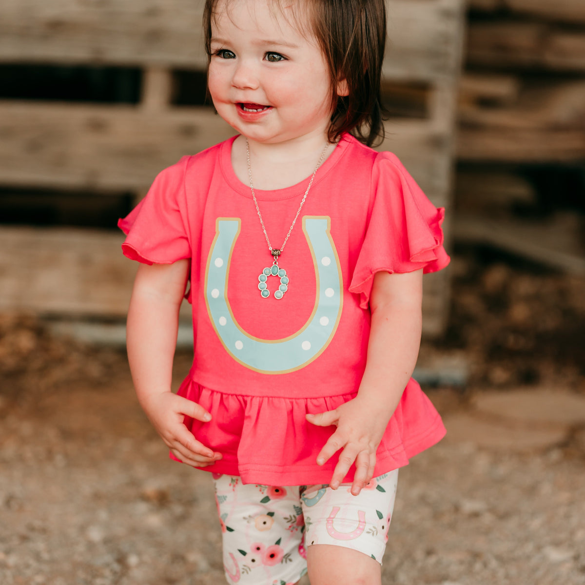 Pink Horse Set, 0-5T (Sold pack of 7)