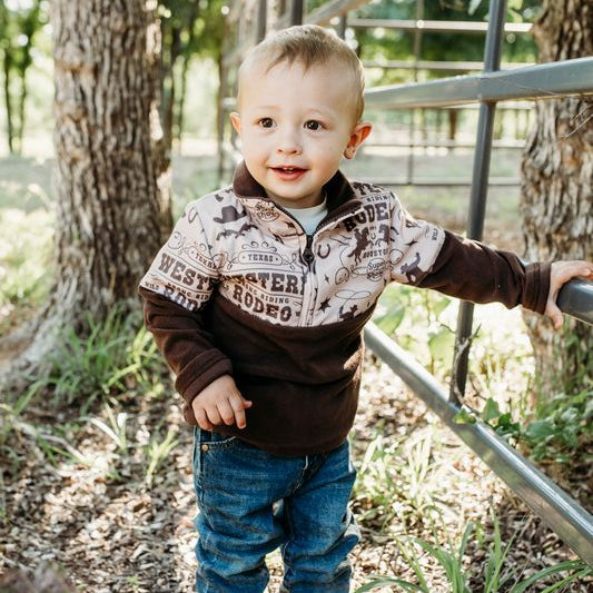 Western Rodeo Fleece Zip Up, 0M-5T ( Sold pack of 6)