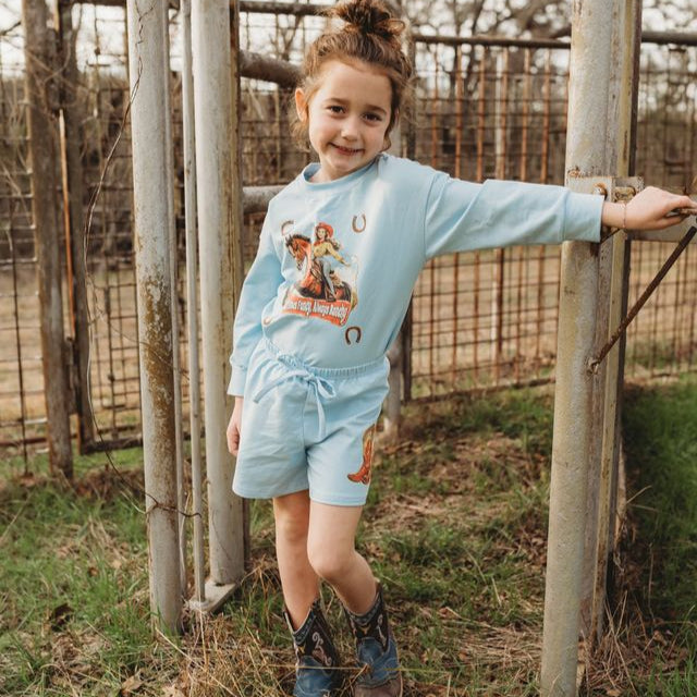 Sometime Fancy, Always Ranchy Sweats Set, Size 6-7 (Sold pack of 2)