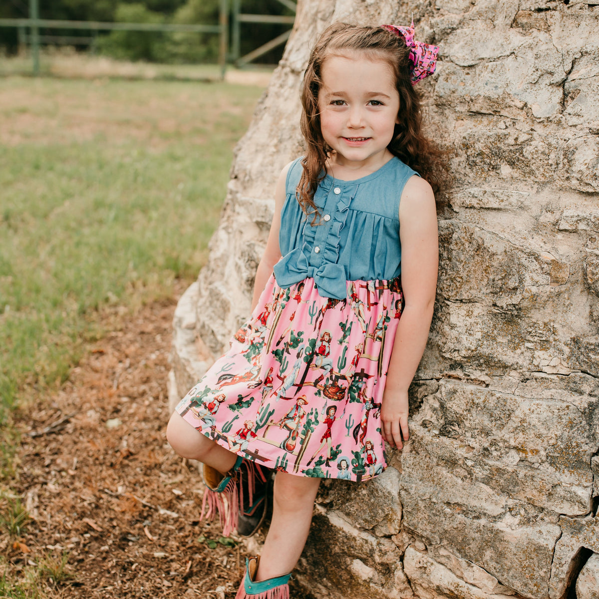 Denim & Pin Up Dress, 0-5T (Sold pack of 7)
