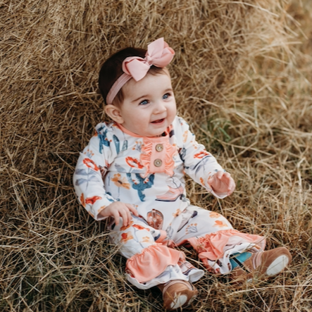 Cactus Long Sleeve Romper, Size 0-2T (Pack of 8)