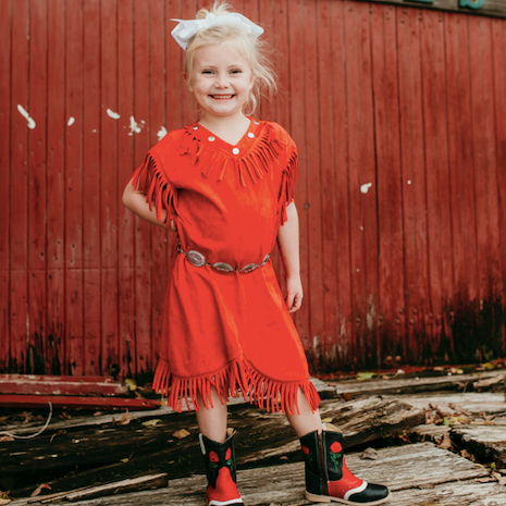 Southwest Red Fringe Dress, Size 6M-5T (Pack of 6)