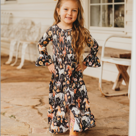 Horsing Around High Low Dress, Size 6M-5T (Pack of 6)