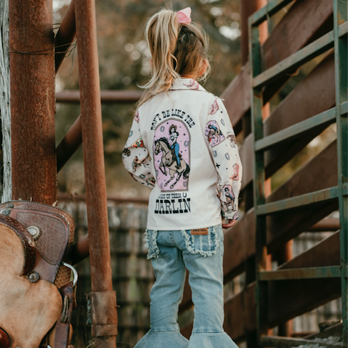 Pink Vintage Cowgirl Pearl Snap Shirt, Sizes 6T & 7T (Sold pack of 4)
