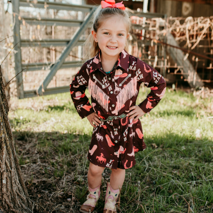 Yeehaw Cowgirl Fringe Dress, Size 0-5T (Pack of 6)