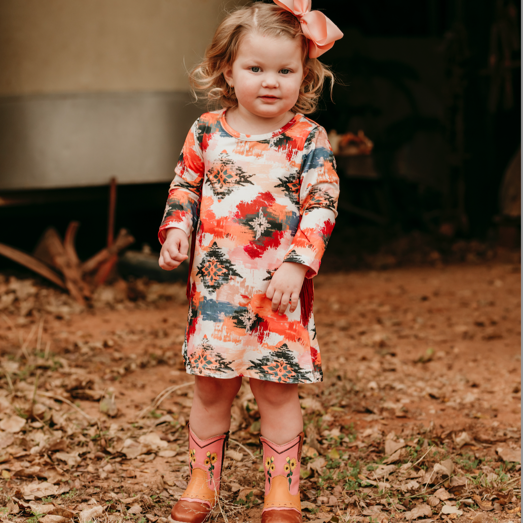 Aztec Fringe Dress, 0-5T (Sold in pack of 7)