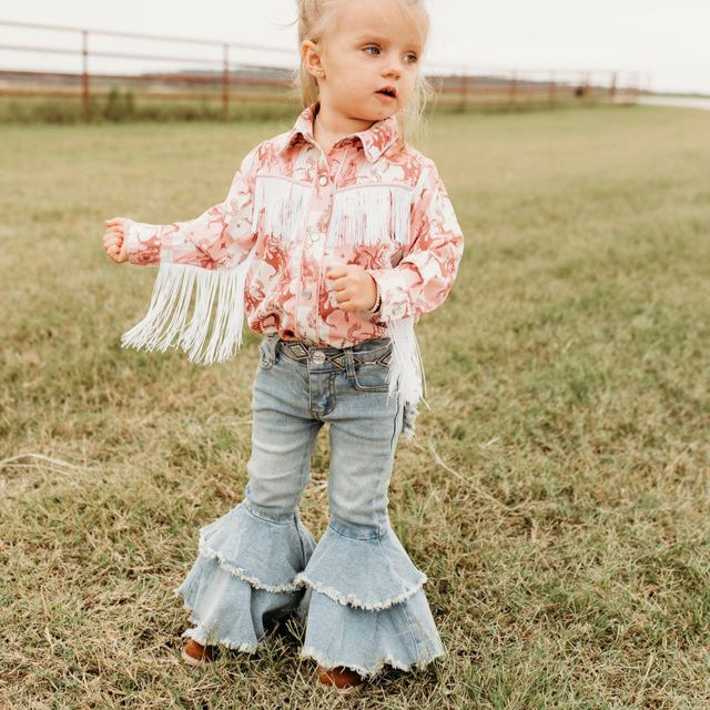 Ruffle Denim Bells Jeans, 0M-5T (Sold in pack 6)