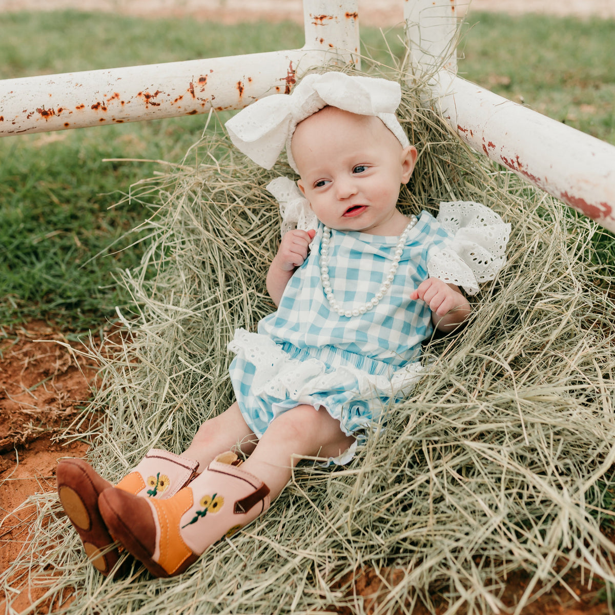 Blue and White Plaid Onesie, 0-2T (Sold pack of 8)