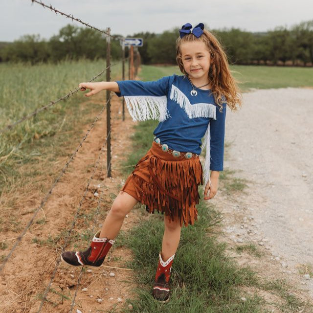 Denim Long Sleeve Shirt Size 6-7 (Sold pack of 4)