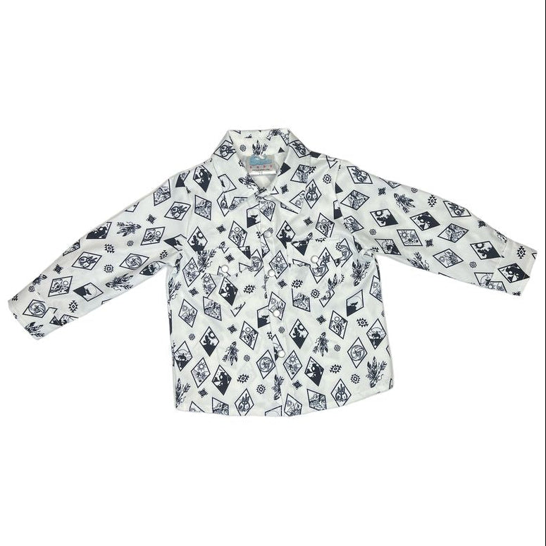 YOUTH Diamond LS Pearl Snap Shirt, Size 8-12 ( Sold pack of 6)