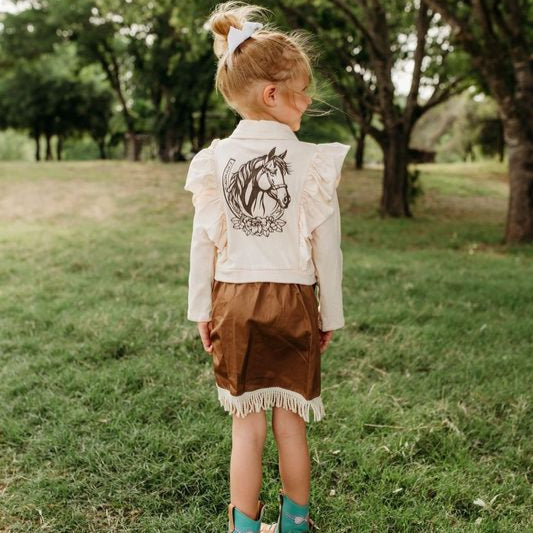 Horseshoe Ruffle Jacket, Size 6-7 (Sold in pack of 2)
