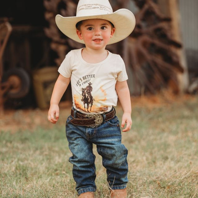Life's Better On A Horse Onesie, Size 0-12-18M (Sold pack of 6)