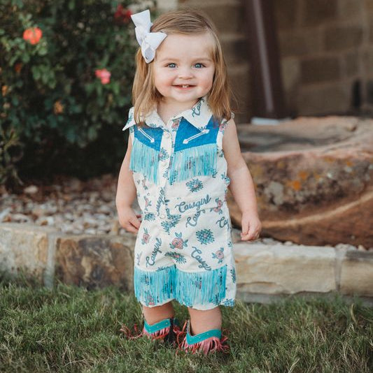 Retro Cowgirl Vintage Romper, 0-5T (Sold in pack of 6)