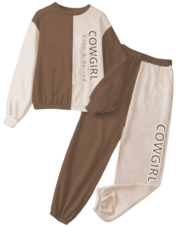 YOUTH Cowgirl Born & Raised Sweats Set , 8-12 (Sold pack of 6)
