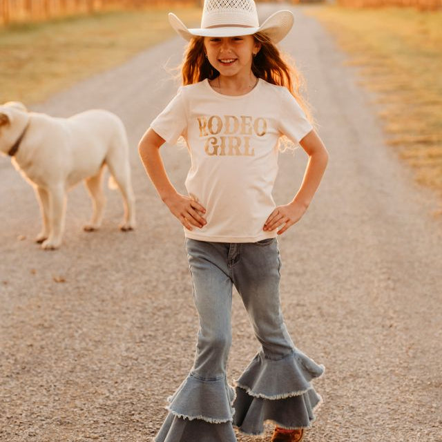 Rodeo Girl SS Tee, Size 3T-5T (Sold pack of 6)