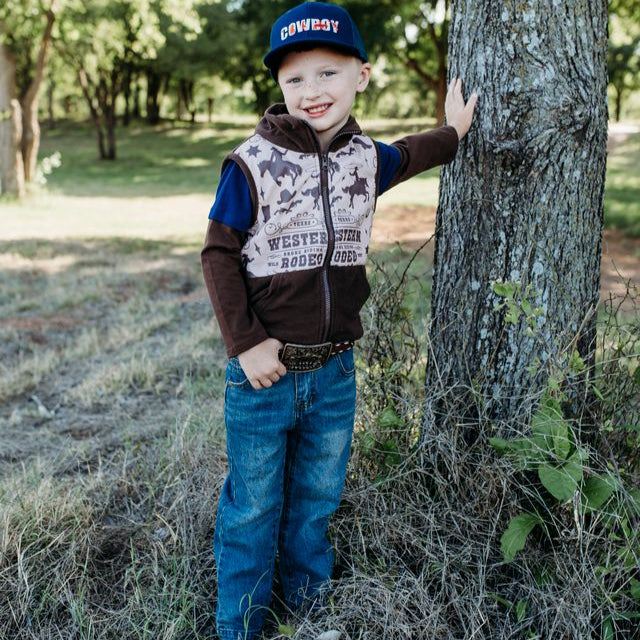 Western Rodeo Fleece Vest, 6-7 (Sold pack of 2)