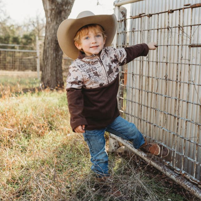 Western Rodeo Fleece Zip Up, 0M-5T ( Sold pack of 6)