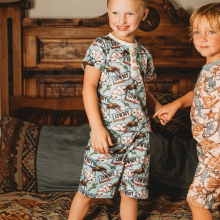 Vegas Cowboy Boys PJs, Size 6-7T (Sold pack of 2)