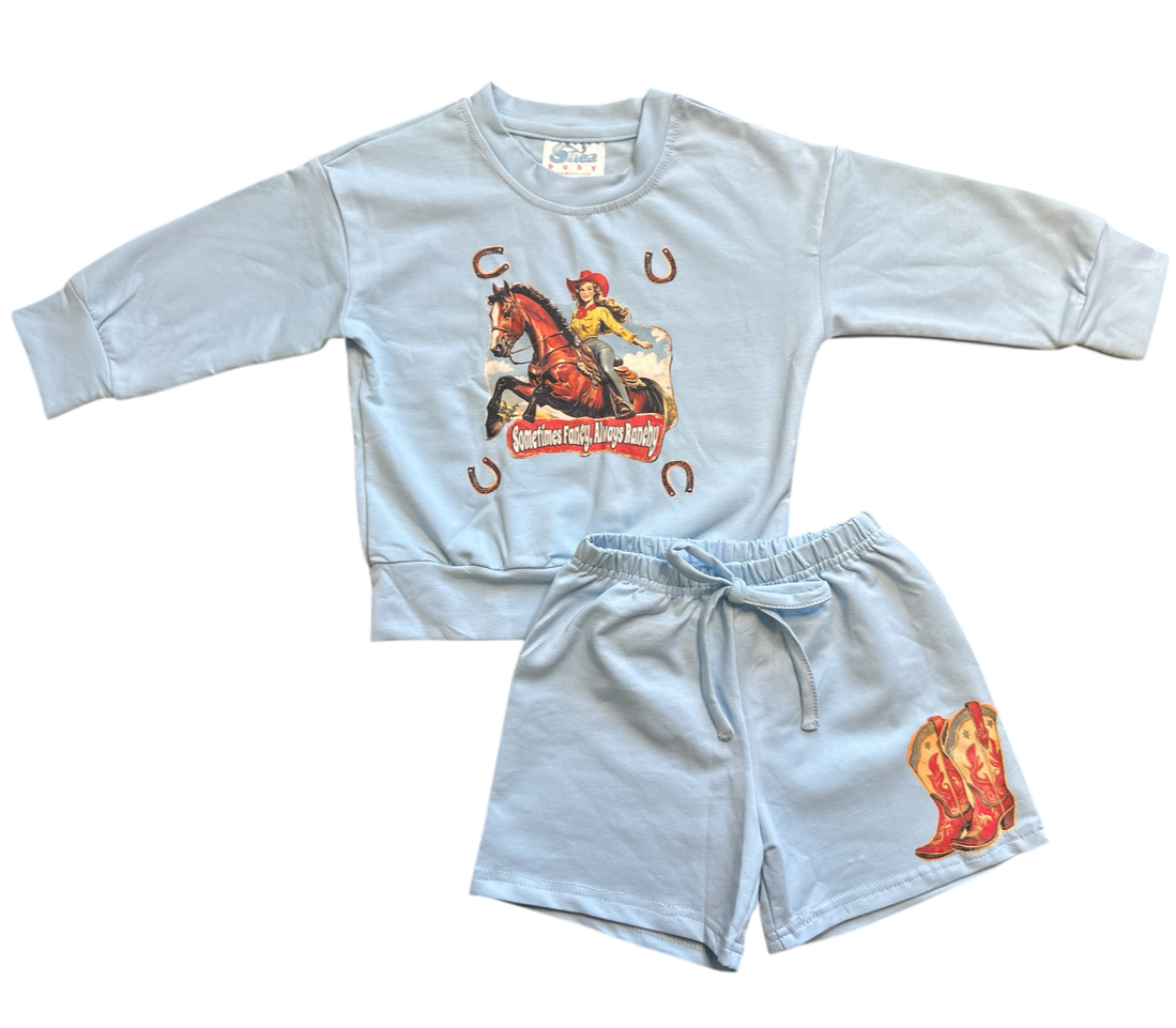 YOUTH Sometimes Fancy, Always Ranchy Sweats Set, 8-12 (Sold pack of 6)