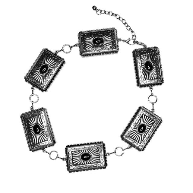 Black Concho Belt (Sold pack of 2)