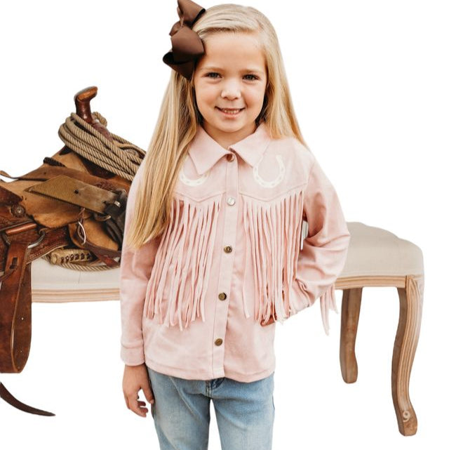 Literally Just A Cowgirl Pink Jacket, Size 6M-5T (Sold pack of 6)